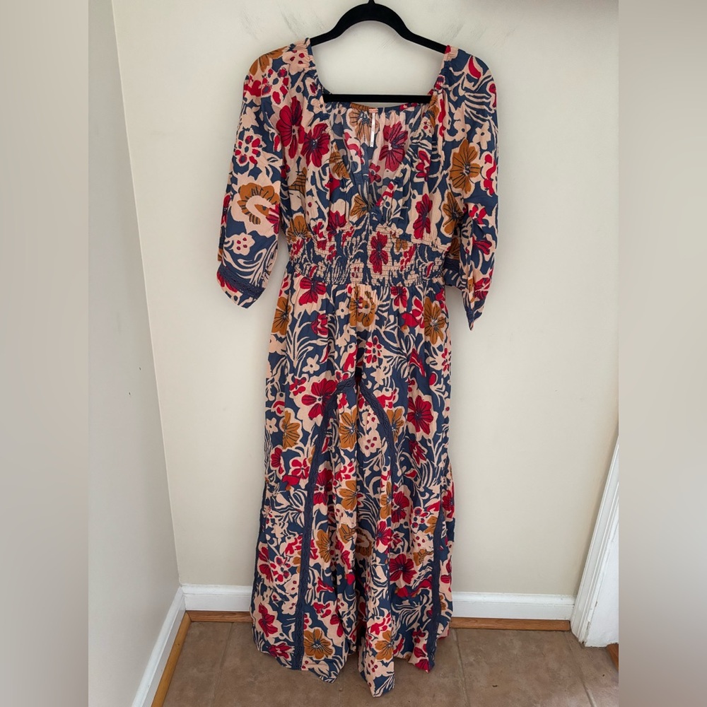 Free People Women’s floral print Dixie Maxi Dress medium - Picture 4 of 9